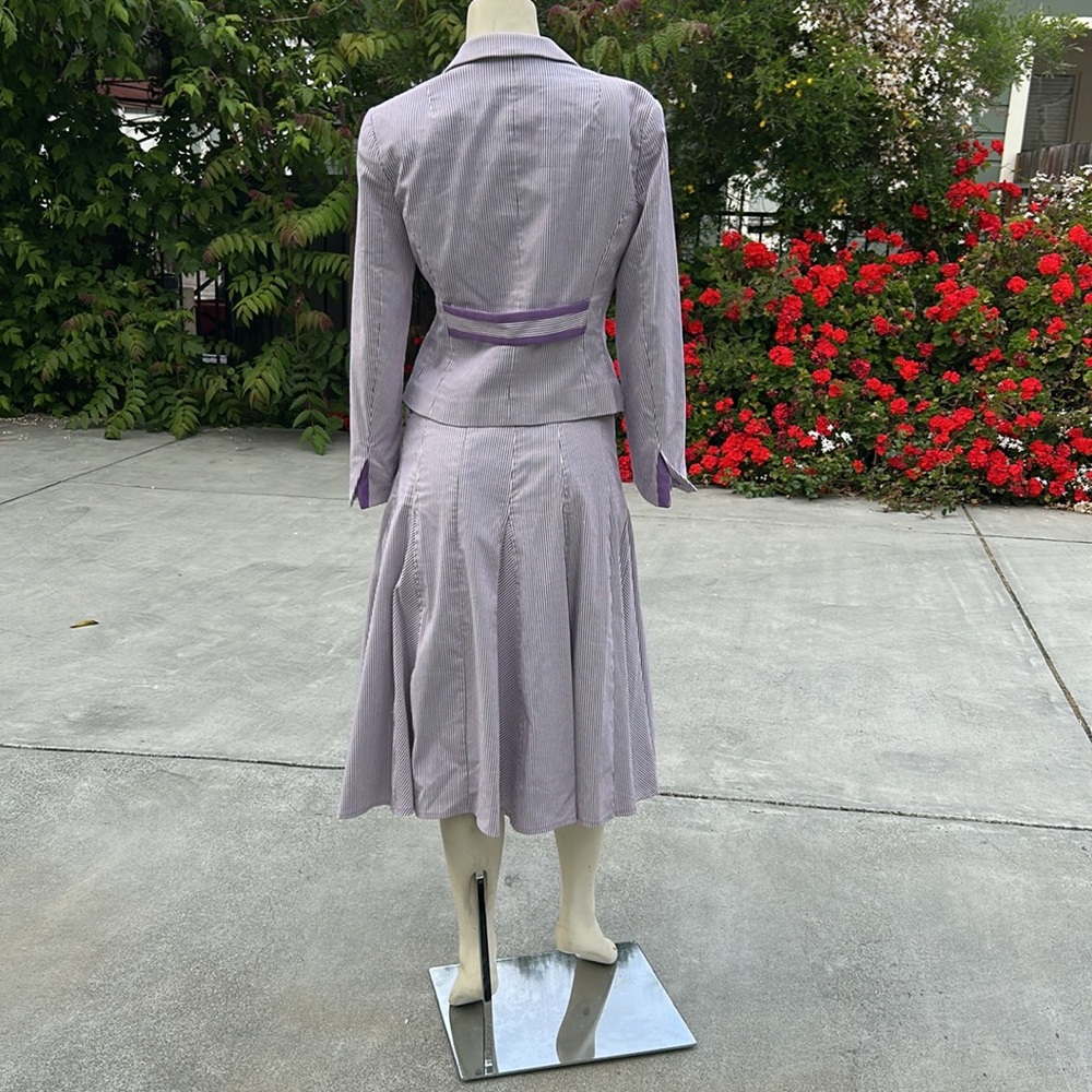 Business suit in striped lilac (2pc) - Picture 2 of 4
